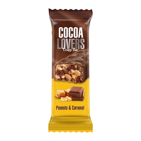 Cocoa Lovers Crispy Chocolate Bar with Peanuts &amp; Caramel