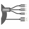 Riversong 3 In 1 Multifunctional USB Cable 1m Black