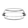 Borcam Oval Casserole with Cover - 2250*1900 cc - Clear