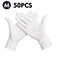 Generic-100 Pcs/Disposable Gloves Thick  Powder-Free Rubber Latex Stretchy Gloves Sterile Food Safe Grade for Home Food Laboratory Use (M)