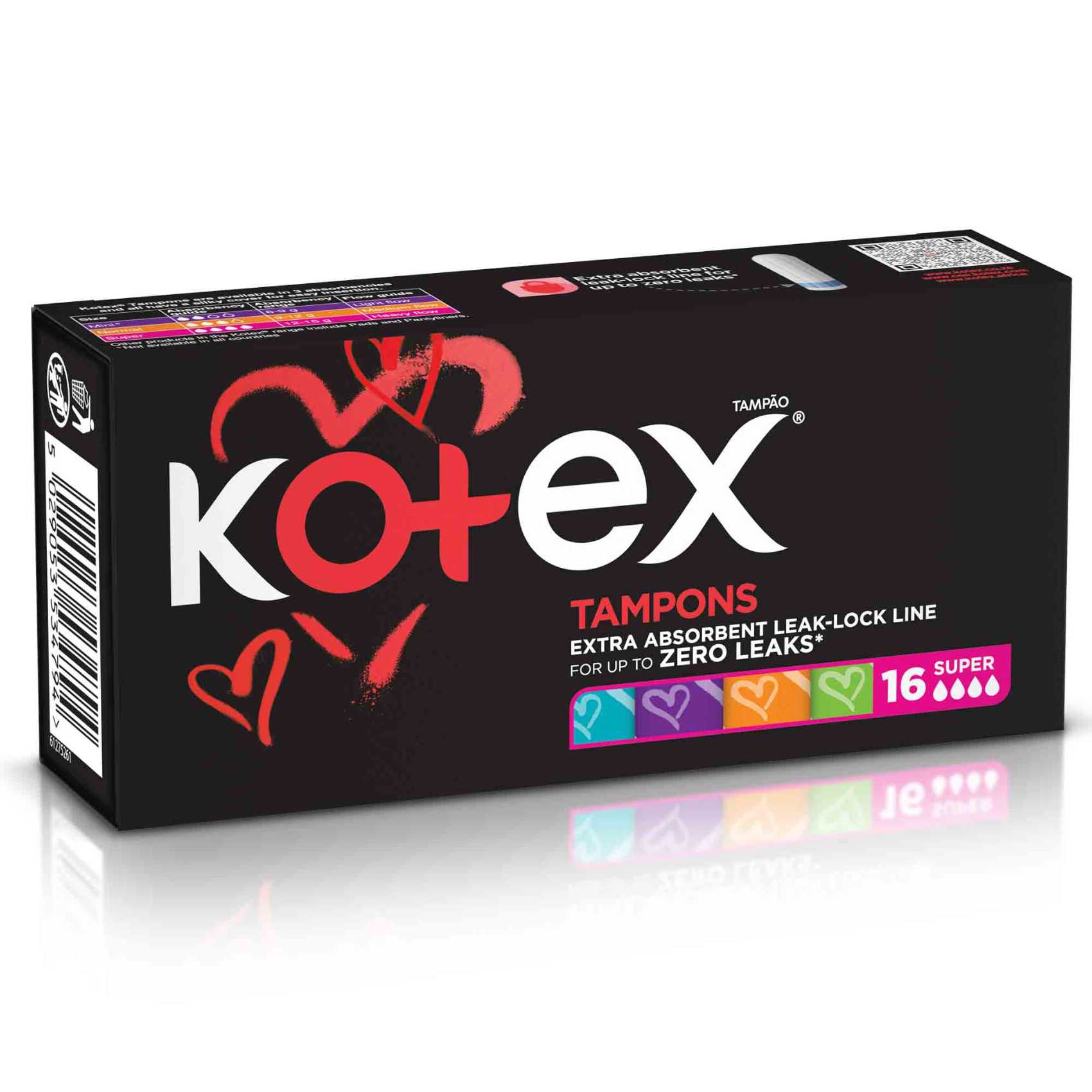 Kotex Silky Cover Size Super 16 Tampons 