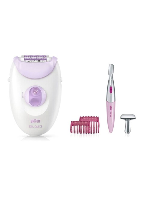 Braun - Silk-Epil 3 Epilator Light Pink/White