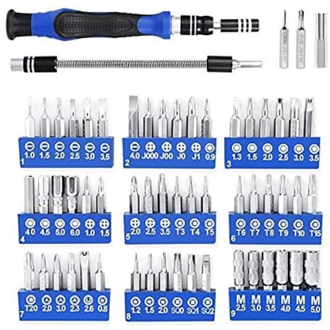 Doreen Screwdriver Set, Magnetic Driver Kit, Repair Tool Kit, 63 in 1 with 54 Bits Precision, Screwdriver Kit, Flexible Shaft for Iphone Series, Smartphone Game, Console, Tablet PC, Electronic Products（GC2070A）