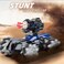 Kidwala Remote Control blue Tank with Shooting 180&deg; Rotating Shooting &amp; 360&deg; Rotating Vehicle, climbing rock with shooting safety bullets, colorful LED car toy for boys