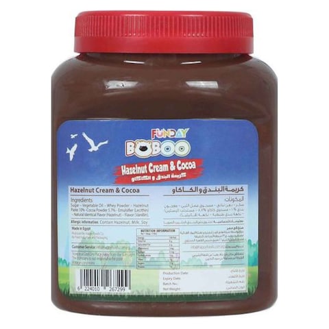Funday Boboo Hazelnut Cream and Cocoa Spread - 350 gram