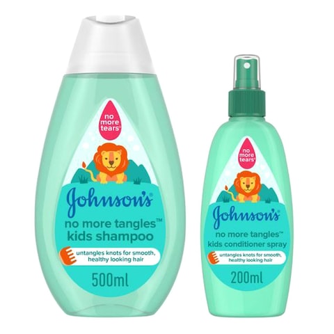 Johnson&#39;s No More Tangles Kids Shampoo - 500 ml With Conditioner Spray - 200 ml