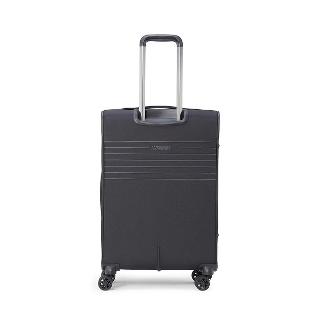 American Tourister Fornax Spinner Soft Trolley Expandable TSA (66, Jet Black)