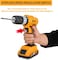 Ingco CIDLI20012, 20V Cordless Drill, 45NM Electric Drill, 18+1+1 Position Power Drill Driver, 0.8-10mm Chuck, Hammer Drill Kit With 2 Battery Pack, 1 Fast Charger, LED