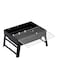 Uronn Foldable Barbecue Rack Pan Black 36x28x10.5centimeter