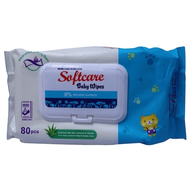 SOFTCARE BABY WIPES 80PIECES