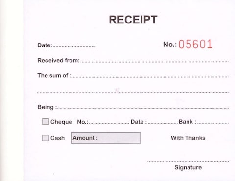 Receipt Book, 50 Set, for Shops Small Business, Home, Offices Supplies, 12.5 x 10 cm