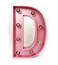 LED Marquee Letter Light Sign Wooden Pink (D) 25cm