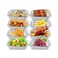 Aluminium Rectangle Containers 1900ml With Lids Heavy Duty Aluminum Containers with Board Lids for Baking Reusable Takeaway Containers, Cooking, Roasting, 10 Pieces
