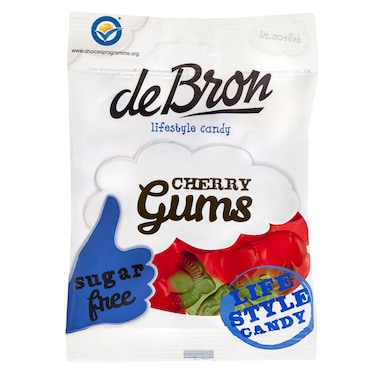 De Bron Sugar-Free Cherry Gums Candy 90g