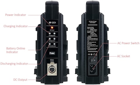 DMK Power BP-2CH Dual Quick Battery Charger and 2 X BP-D115S 14.8V 7800MAH 115WH Li-ion V mount V lock Battery Made for Sony HDCAM, XDCAM, Digital Cinema Cameras and Other Camcorders