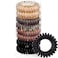 Kitsch Spiral Hair Ties, Coil Phone Cord Coils - 8 Pcs, Brunette