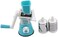Generic Graters - Manual Vegetable Cutter Slicer Multi-Function Drum Rotary Grater Potato Cheese Slicer Kitchen Tool Accessories (Green)