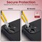 Moxedo Camera Lens Protector, 9H Tempered Glass, Aluminum Alloy Individual Ring Camera Cover Screen Protector Compatible for iPhone 12 (6.1 inch)/ 12 Mini (5.4 inch) (BLACK)