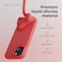 elago Liquid Silicone for iPhone 15 Plus case cover Full Body Protection, Shockproof, Slim, Anti-Scratch Soft Microfiber Lining - Red