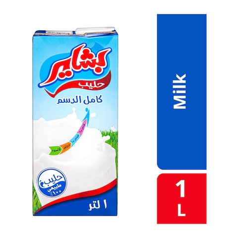 حليب كامل الدسم بشاير - 1 لتر