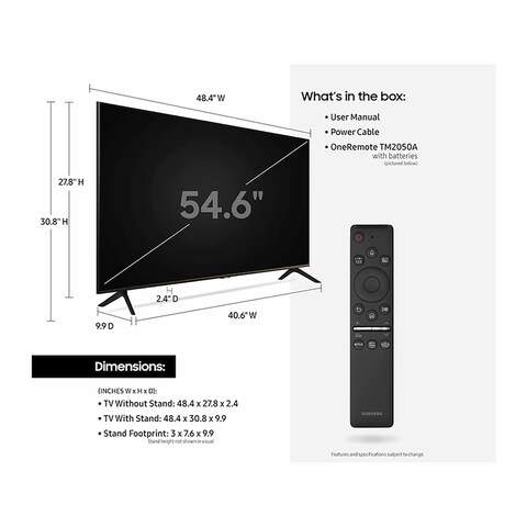 Samsung 55-inch 4K UHD Smart TV - UA55TU8000