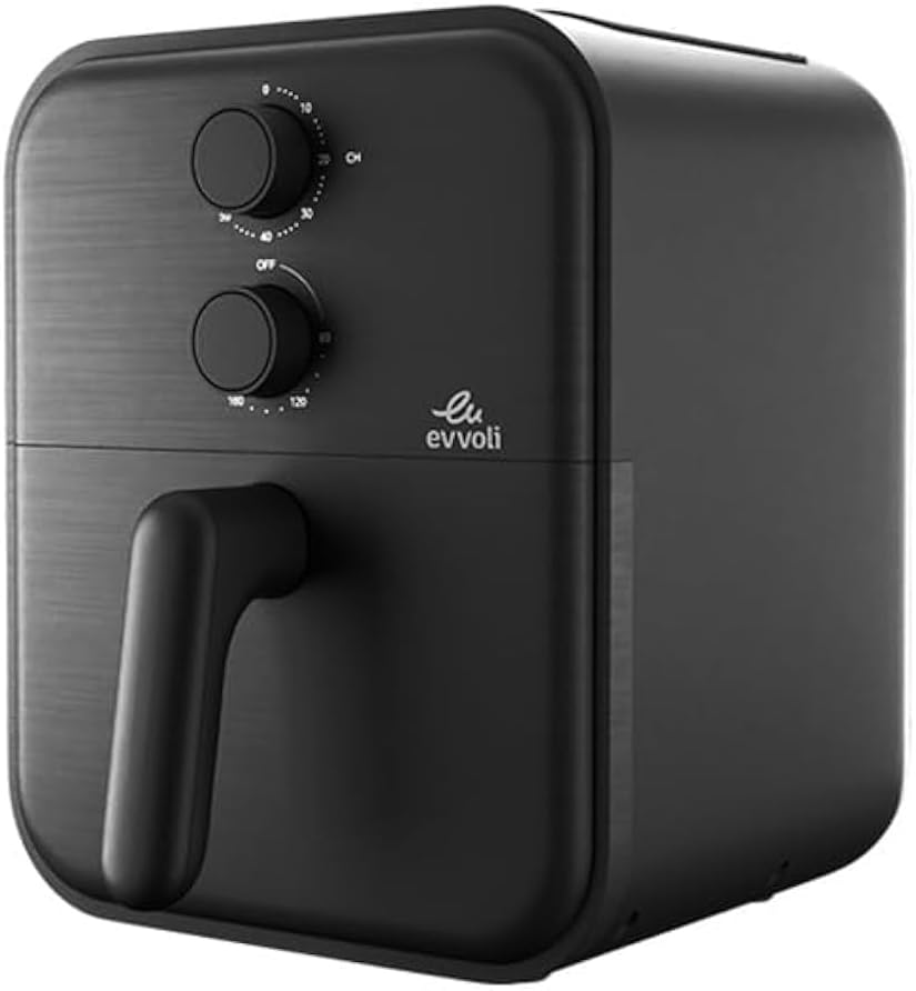 Evvoli Air Fryer 3.8L Timer And Adjustable Temperature Control Black, EVKA-AF3801B