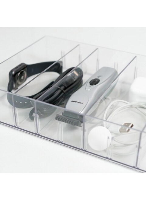 Homesmiths Storage Bin with Divider 26 x 18 x 5.5 cm