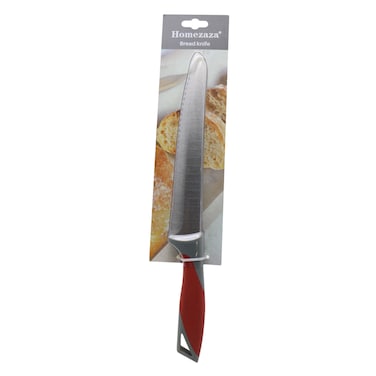 HOME ZAZA GREY &amp; RED BREAD KNIFE