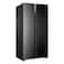 Haier 22 CFT Side by Side Refrigerator HRF-622 IBS Black Matal