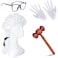 FITTO Lawyer Costume for Kids with Gavel, Wig and Glove, Perfect for Dress up Play and Halloween