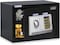 Rubik Digital Safe Box with Key and Password, A4 Document Size Safety Deposit Box For Home Office Shop RB25EA (25x35x25cm) (Black)