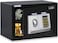 Rubik Digital Safe Box with Key and Password, A4 Document Size Safety Deposit Box For Home Office Shop RB25EA (25x35x25cm) (Black)