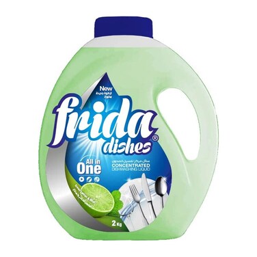 Frida Liquid Dish Washing - Green Lemon and Mint Scent - 2 Kg