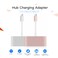 Generic-4 in 1 Type-C to Type-C 3 Hub Charging Port Type-C to USB 3.0 Adapter Cable USB C to 3 Hub Fast Speed (Sliver)