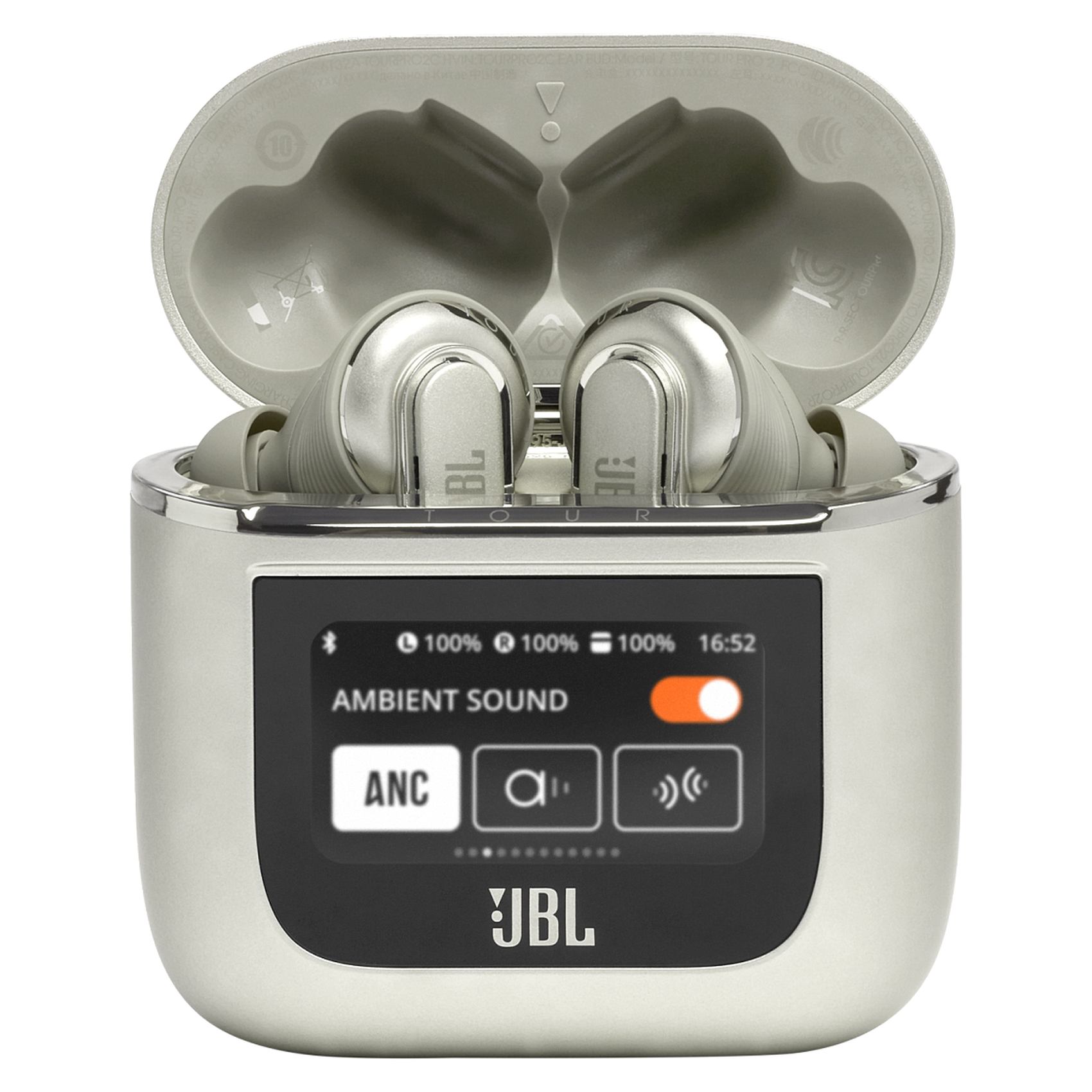 JBL Tour Pro 2 True Wireless Noise Cancelling Earbuds Champagne