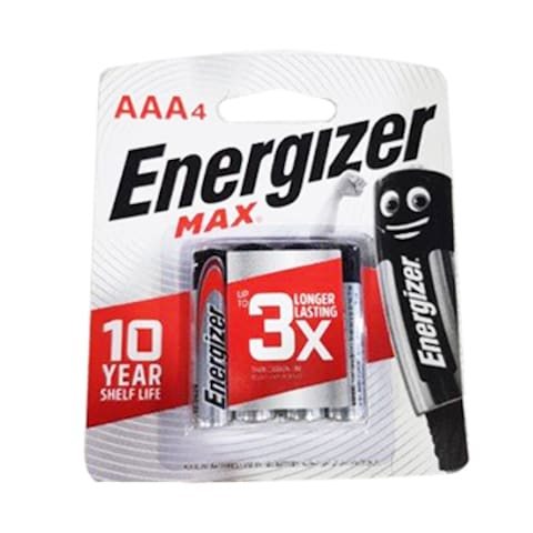 Energizer Alkaline Battery Max Power AAA 4 Batteries