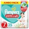 بامبرز حفاضات بيبي دراي مع لوشن الصبار مقاس 7 (17+كغ) 35 حفاض