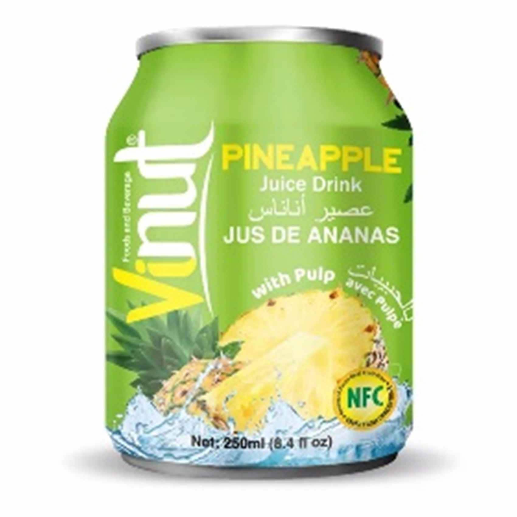 Buy Vinut 30% Pineapple With Pulp Can 250ML Online Carrefour Lebanon