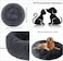 Vsell24 Fluffy Donut Style Soft Plush Machine Washable Self Calming Worming Cuddle Anti-Slip Base Circle Bed For Cats Puppies And Small Dogs Bed Black 60X52X46Cm