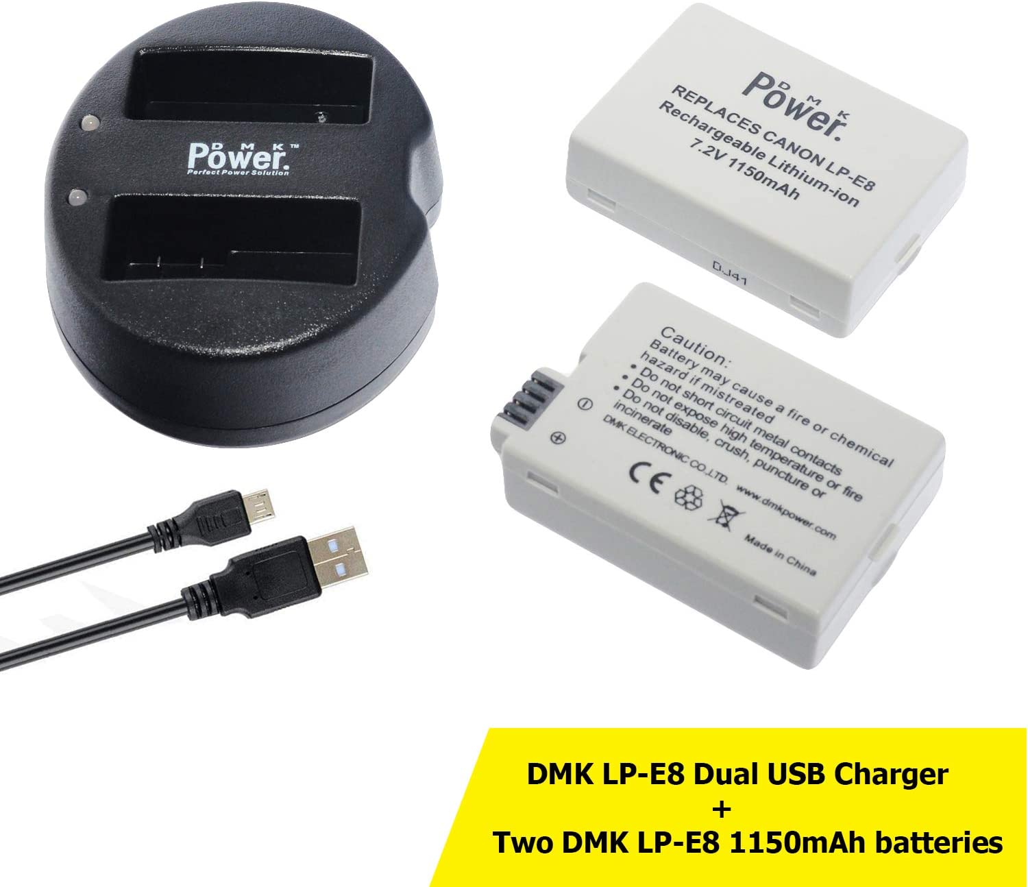 DMK Power DMK Power lp-e8 Battery 2-pack