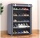 5-Layer Stylish Shoe Organizer, Shoe Rack for Entryway Hallway Storage Furniture with 5 Open Shelves Perfect for organizing shoes(Grey)