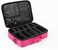 Generic Travel Makeup Train Case Makeup Cosmetic Case Organizer With Adjustable Dividers For Cosmetics Makeup Brushes Toiletry Jewelry Digital Accessories Rose Red