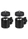 Generic - 2-Piece 360 Degree Rotating Tripod Ball Head Black/Silver