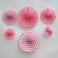 Briliant Shop - Briliant Shop Party Hanging Paper Fans Decoration Set, 6Pcs Round Pattern Paper Garlands Decoration, Paper Fan Flower Hanging Banner