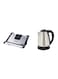 Sonashi Cordless Electric Kettle 1500W With 4-Slice Grill Sandwich Maker, 1.8L, 2000W, SGT-854/SKT-1804, Bundle, Black/Silver