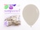Sempertex 50pcs, 12'' Round Balloons, 12-Inch Latex Balloons, white sand