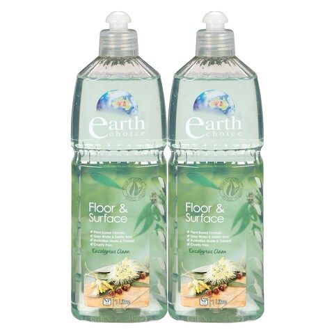 Earth Choice Floor And Surface Cleaner Eucalyptus Clean 1L Pack of 2