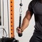 Max Strength Barbel Machine Cable Attachment Pro Grip Revolving Non Slip Handle Bar Pro Grip Revolving Pull Down Lat Bar-Silver, For Bicep Tricep
