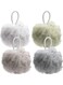Marrkhor 4 Pcs Shower Bath Sponge Shower Loofahs Balls Multicolou