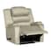 In House Velvet Classic Recliner Chair With Storage Box - Light Beige - AB07
